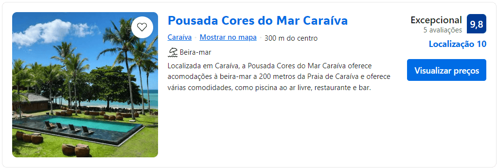 Pousada Cores do Mar Caraíva