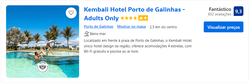 Kembali Hotel Porto de Galinhas