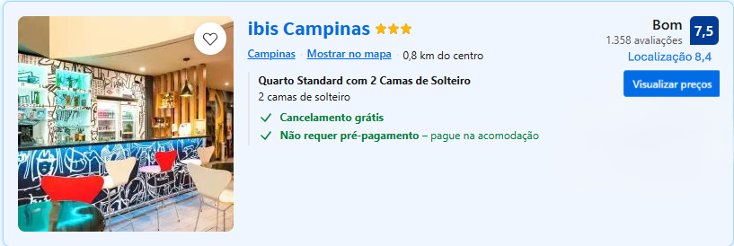 Ibis Hotel | Imagem: Booking.com