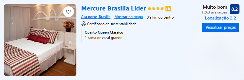 Mercure Brasília Líder | Imagem: divulgação