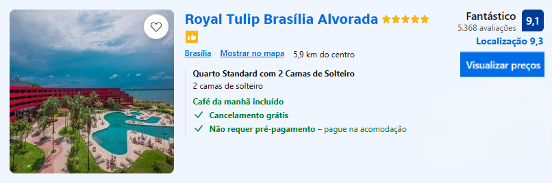 Royal Tulip Brasília Alvorada | Imagem: divulgação
