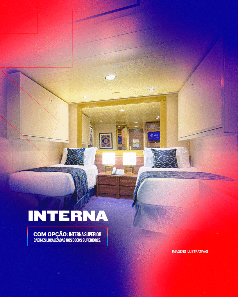 Cabine Interna – Navio Barretos | Imagem: Divulgação