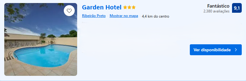 Hospedagem em Ribeirão Preto - Garden Hotel | Imagem: Booking.com