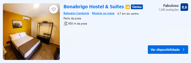 Hospedagem em Camboriú - Bonabrigo Hostel & Suites | Imagem: Booking