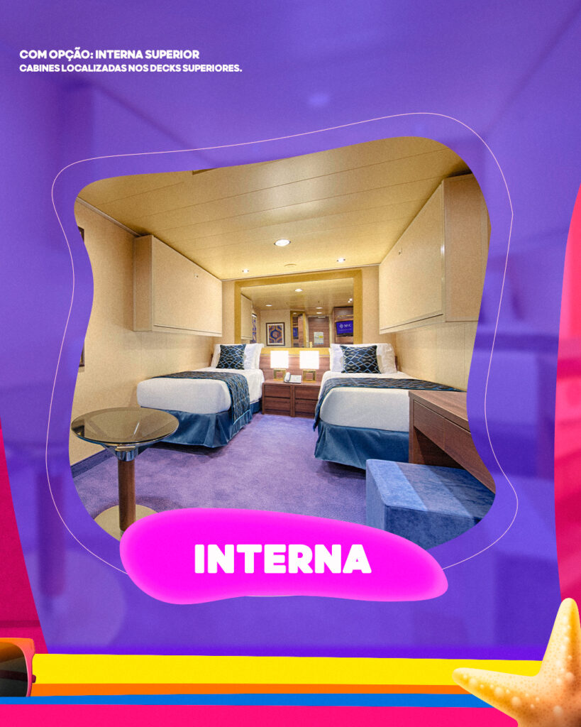 Cabine Interna - Navio Ana Castela | Imagem: divulgação