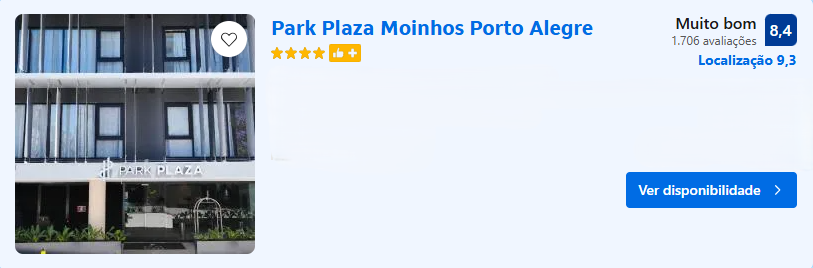 Hospedagem na Grande POA - Park Plaza Moinhos Porto Alegre | Imagem: Booking.com