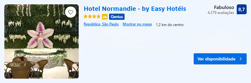 Hospedagem próxima ao BOMA Boris Brejcha - Hotel Normandie | Imagem: Booking.com