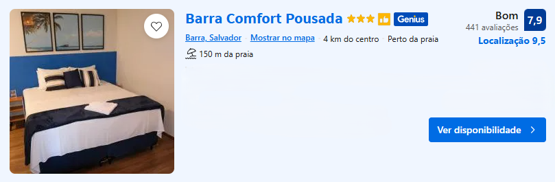 Hospedagem em Salvador - Barra Comfort Pousada