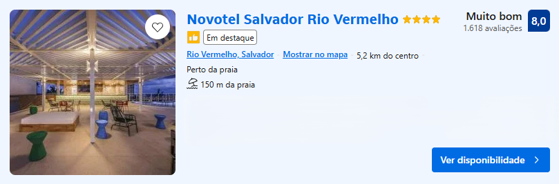 Hospedagem em Salvador - Novotel Salvador Rio Vermelho
