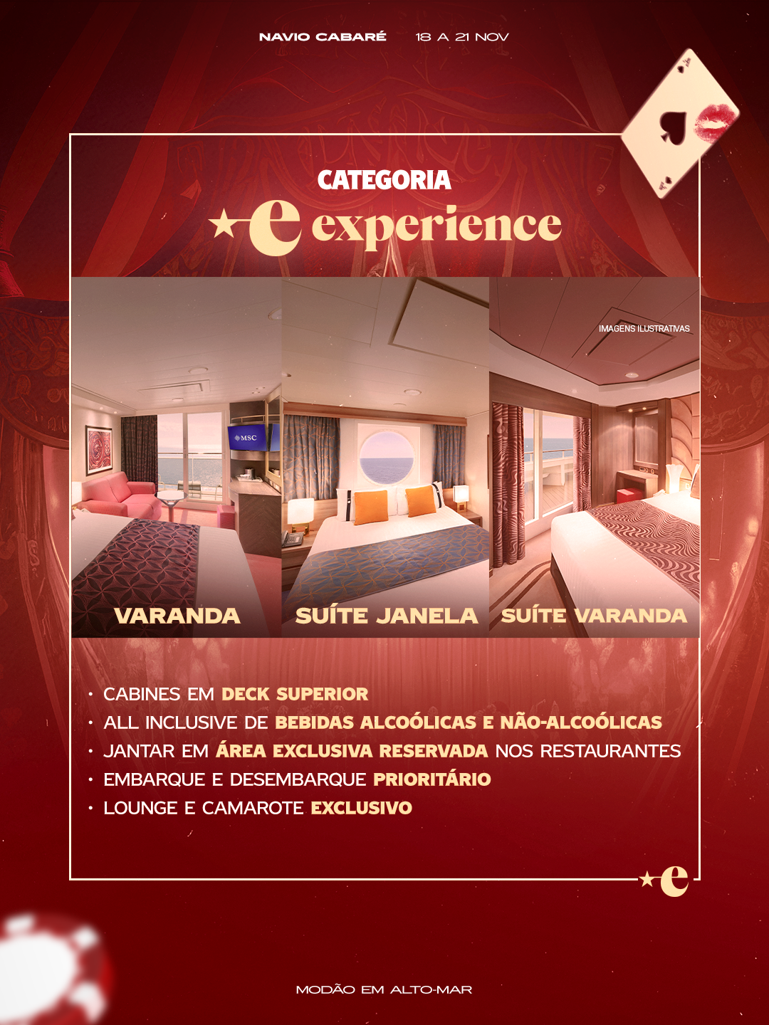 Navio Cabaré em Alto-mar - Experience