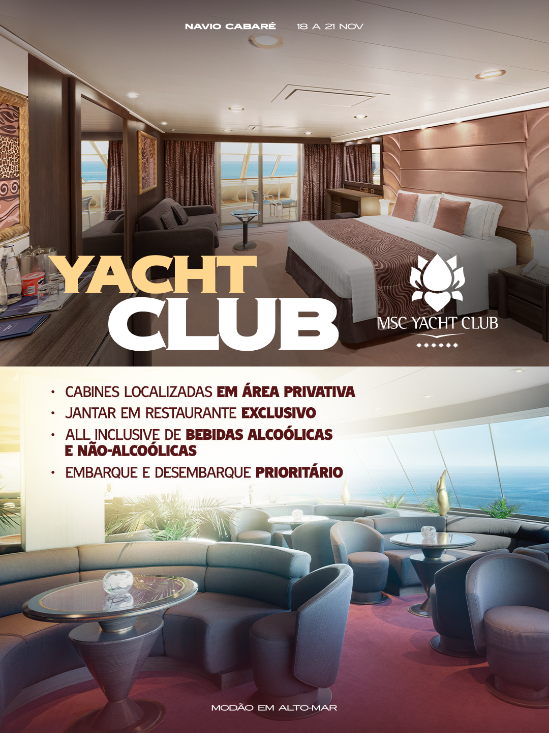 Navio Cabaré em Alto-mar - Yacht Club
