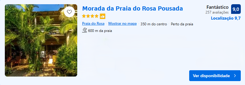 Morada Praia do Rosa Pousada | Imagem: Booking