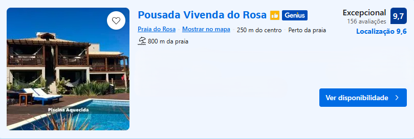 Pousada Vivenda do Rosa | Imagem: Booking