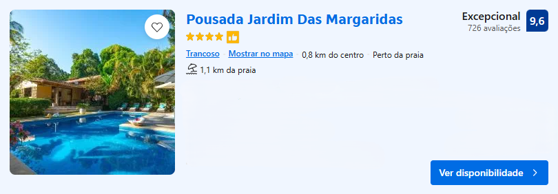 Hospedagem em Trancoso para o S.O.M - Pousada Jardim das Margaridas