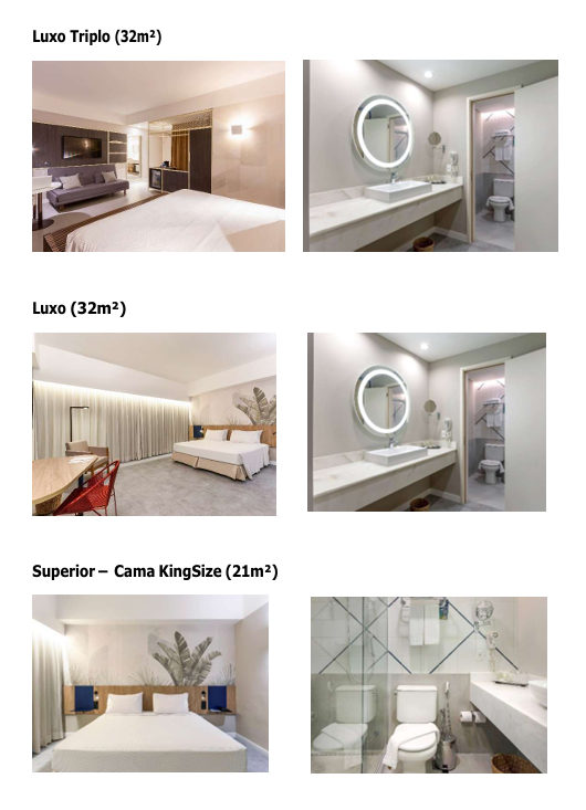 Hotel Experience Camarote Salvador - Quarto Luxo e Superior